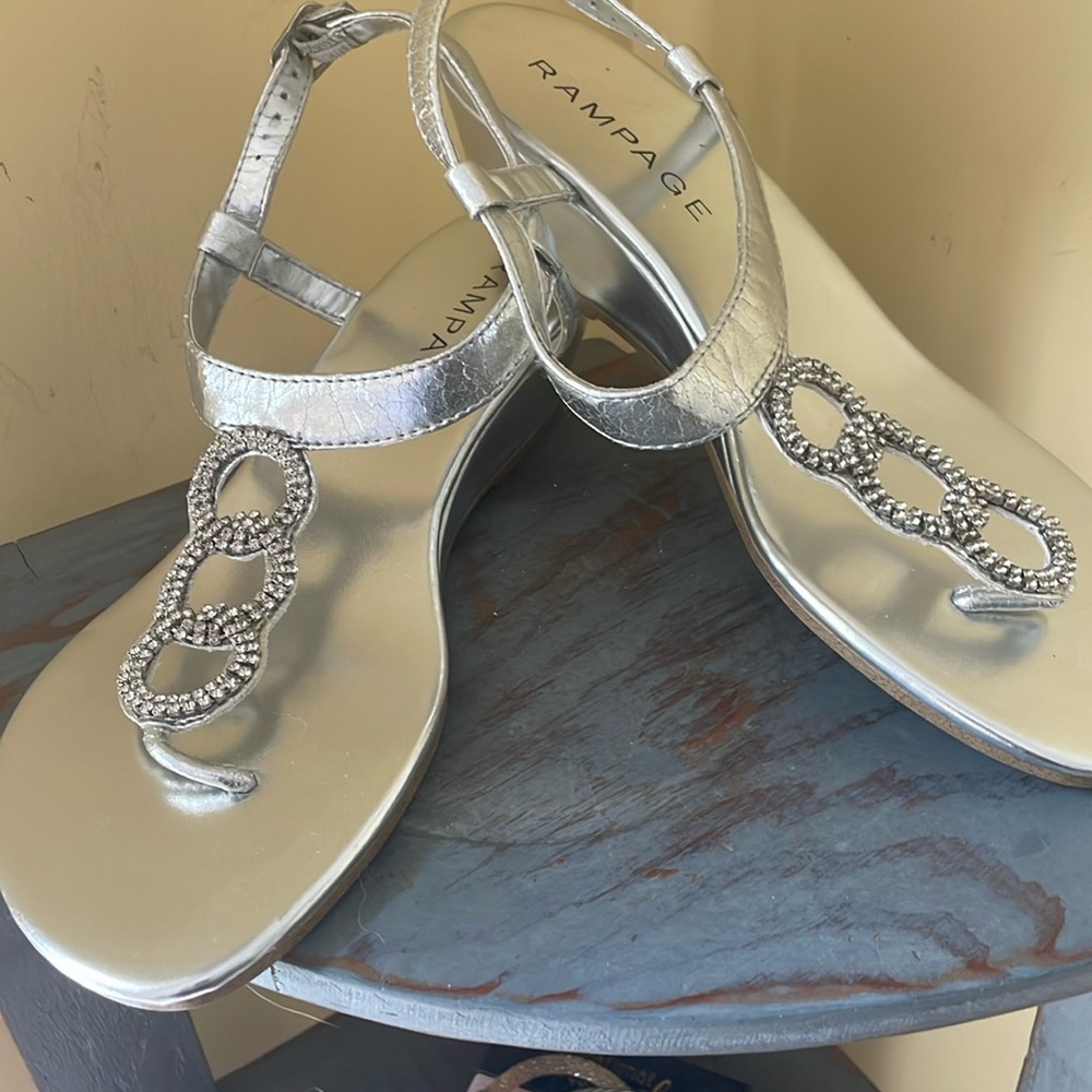 Rampage Danika New Silver Sandals size 6 1/2